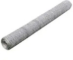 vidaXL Maschendraht Verzinkter Stahl 25x0,75 m Silbern