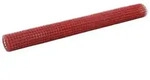 vidaXL Drahtzaun Stahl mit PVC-Beschichtung 10x1,5 m Rot