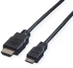 VALUE HDMI High Speed Kabel mit Ethernet, HDMI ST - Mini HDMI ST, 2 m
