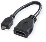 VALUE HDMI High Speed Kabel mit Ethernet, HDMI BU - Micro HDMI ST, 0,15 m