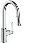 Hansgrohe AXOR Montreux Einhebel-K&uuml;chenmischer 180 mit Ausziehbrause, Brushed Brass