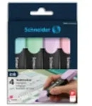 SCHNEIDER Job Textmarker mit Keilspitze, 4 St&uuml;ck. Strichst&auml;rke von 1 bis 5 mm.