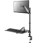 Neomounts Steh-Sitz Arbeitsplatz Monitorhalterung bis 32 Zoll (DS90-325BL1), schwarz