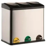MSV M&uuml;lleimer M&uuml;lltrennsystem M&uuml;lltrennung mit Deckel 60 L (3x20 Liter) mit