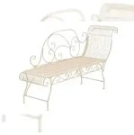 CLP Gartenbank Karma Metall HBT: 78x156x46 cm antik-creme