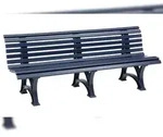 Blome Gartenbank Borkum 4-Sitzer, 3 Standf&uuml;&szlig;en & Lehne, Blau, von PROREGAL