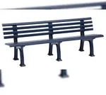Blome Gartenbank Juist 4-Sitzer, 2 Standf&uuml;&szlig;en & Lehne, Blau, von PROREGAL
