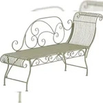 CLP Gartenbank Karma Metall HBT: 78x156x46 cm antik-gr&uuml;n