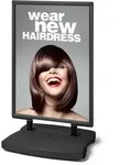 Exposici&oacute;nate Doppelseitige Staffelei f&uuml;r Au&szlig;enwerbung, schwarz (A0) WTRA0BLK