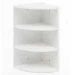 WOHNLING Eckregal Wei&szlig; WL5.843 30x60x30 cm Wandregal Holz-Regal H&auml;ngeregal Hoch