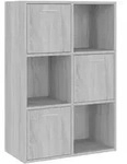 vidaXL Lagerschrank Grau Sonoma 60x29,5x90 cm