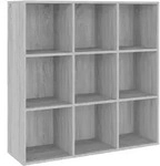 vidaXL B&uuml;cherschrank Grau Sonoma-Eiche 98x29x97,5 cm