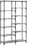 vidaXL B&uuml;cherregal Grau Sonoma 100x32x170 cm Holzwerkstoff und Eisen