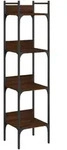 vidaXL B&uuml;cherregal 4 B&ouml;den Braun Eichen-Optik 35x30x138,5 cm