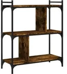 vidaXL B&uuml;cherregal 3 B&ouml;den R&auml;uchereiche 76x32x88 cm Holzwerkstoff
