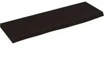 vidaXL Wandregal Dunkelbraun 60x20x2 cm Massivholz Eiche Behandelt