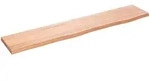 vidaXL Wandregal Hellbraun 100x20x2 cm Massivholz Eiche Behandelt