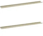 vidaXL Wandregale 2 Stk. Wei&szlig; und Sonoma-Eiche 115x9x3 cm