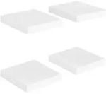 vidaXL Schweberegale 4 Stk. Wei&szlig; 23x23,5x3,8 cm MDF