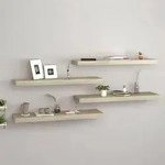 vidaXL Schweberegale 4 Stk. Eiche-Optik 80x23,5x3,8 cm MDF