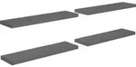 vidaXL Schweberegale 4 Stk. Hochglanz-Grau 90x23,5x3,8 cm MDF