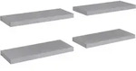 vidaXL Schweberegale 4 Stk. Grau 60x23,5x3,8cm MDF