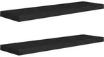 vidaXL Schweberegale 2 Stk. Schwarz 90x23,5x3,8 cm MDF