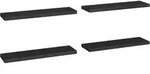 vidaXL Schweberegale 4 Stk. Schwarz 90x23,5x3,8 cm MDF
