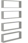 vidaXL W&uuml;rfelregale 4 Stk. Betongrau 100x15x30 cm Holzwerkstoff