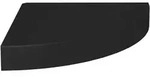 vidaXL Eck-Schweberegal Schwarz 25x25x3,8 cm MDF