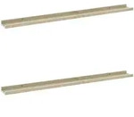 vidaXL Wandregale 2 Stk. Wei&szlig; und Sonoma-Eiche 100x9x3 cm
