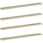 vidaXL Wandregale 4 Stk. Wei&szlig; und Sonoma-Eiche 115x9x3 cm