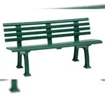 Blome Gartenbank Sylt 3-Sitzer, 2 Standf&uuml;&szlig;en & Lehne, Gr&uuml;n, von PROREGAL