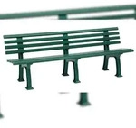 Blome Gartenbank Juist 4-Sitzer, 2 Standf&uuml;&szlig;en & Lehne, Gr&uuml;n, von PROREGAL