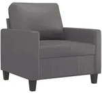 vidaXL Sessel Grau 60 cm Kunstleder