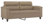 vidaXL 2-Sitzer-Sofa Cappuccino-Braun 140 cm Kunstleder
