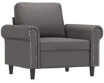vidaXL Sessel Grau 60 cm Kunstleder