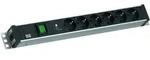 BACHMANN 19" 1,5HE 6xCEE7/3 1xSchalter 1xSPD-Plus 2,0m CEE7/7
