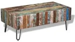 vidaXL Couchtisch Altholz Massiv 100x50x38 cm