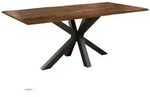 M&ouml;belliebling Esstisch Baumkante massiv Akazie nussbaum 160 x 85 schwarz FELINA