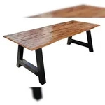 M&ouml;belliebling Esstisch Baumkante Massiv Mango naturfarben 220 x 100 schwarz