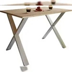VCM XonaX Esstisch 110x50cm Eiche dekor, silberfarben.
