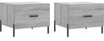 vidaXL Couchtische 2 Stk. Grau Sonoma 50x50x40 cm Holzwerkstoff