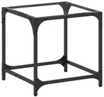 vidaXL Couchtisch mit Glasplatte Transparent 40x40x40 cm Stahl