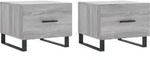 vidaXL Couchtische 2 Stk. Grau Sonoma 50x50x40 cm Holzwerkstoff
