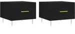 vidaXL Couchtische 2 Stk. Schwarz 50x50x40 cm Holzwerkstoff