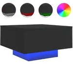 vidaXL Couchtisch mit LED-Leuchten Schwarz 55x55x31 cm