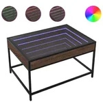 vidaXL Couchtisch mit Infinity-LED Braun Eichen-Optik 70x50x41 cm