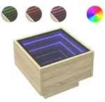 vidaXL Beistelltisch mit LED Sonoma Eiche 40x40x30 cm Holzwerkstoff