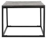WOMO-DESIGN Beistelltisch 60&times;60 cm, Quadratisch, Grau, Mangoholz/Metallgestell